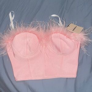 Superdown Ramona bustier top pink NWOT